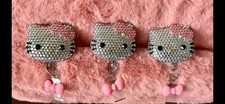 Handmade Hello Kitty Glitter Badge Reel