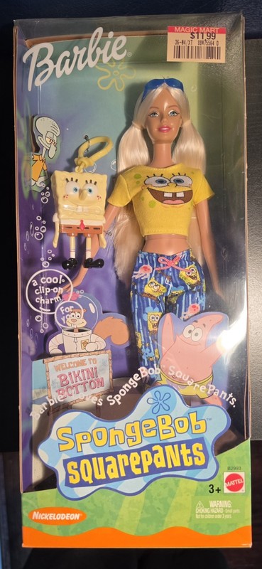 Mattel Barbie Loves SpongeBob SquarePants Doll 2002 B2293