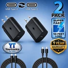 2 PACK 25w USB-C Fast Wall Charger+10FT Cable For Samsung Galaxy S Series (all)