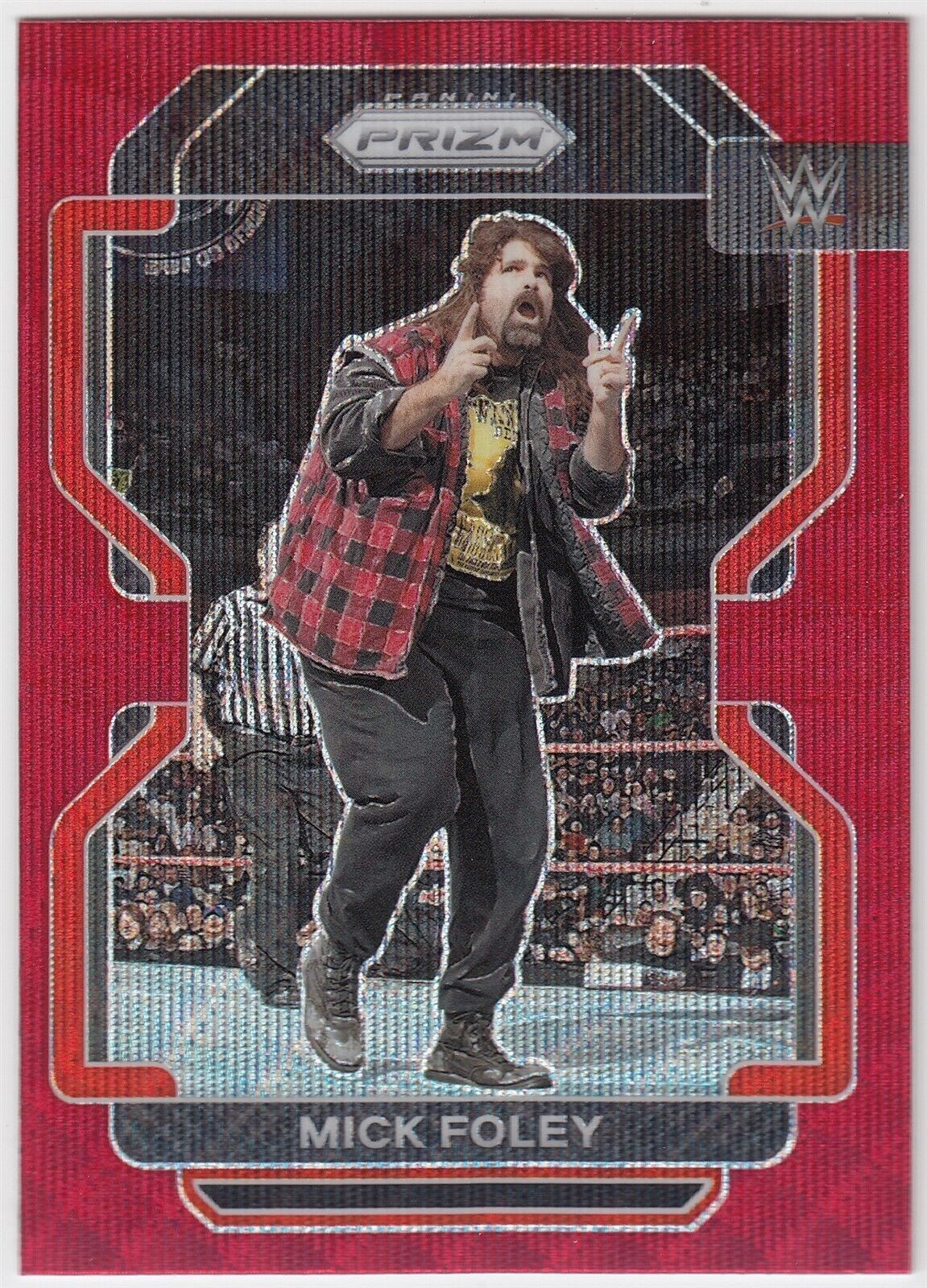 2022 Panini Prizm WWE Wrestling Legends Vertical Red Ruby Wave MICK FOLEY #190