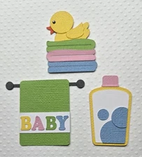 Baby Bath Accessories. Scrapbook, Card making Paper Piecing