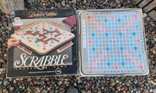 Milton Bradley Deluxe Edition Scrabble Crossword Game  Complete
