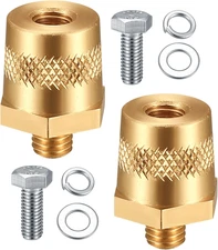 2 Pack Battery Terminal Connectors M8 Post Adapters Top Side Post Extender Set