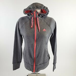 Tênis Adidas Feminino moletom capuz zíper inteiro Cinza Moletom Cordão bolsos Treinamento Tamanho P | eBay