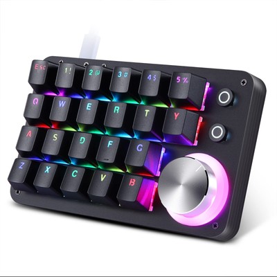 Koolertron 24 Keys Programmable Keyboard，One Handed Macro Mechanical Keyboard