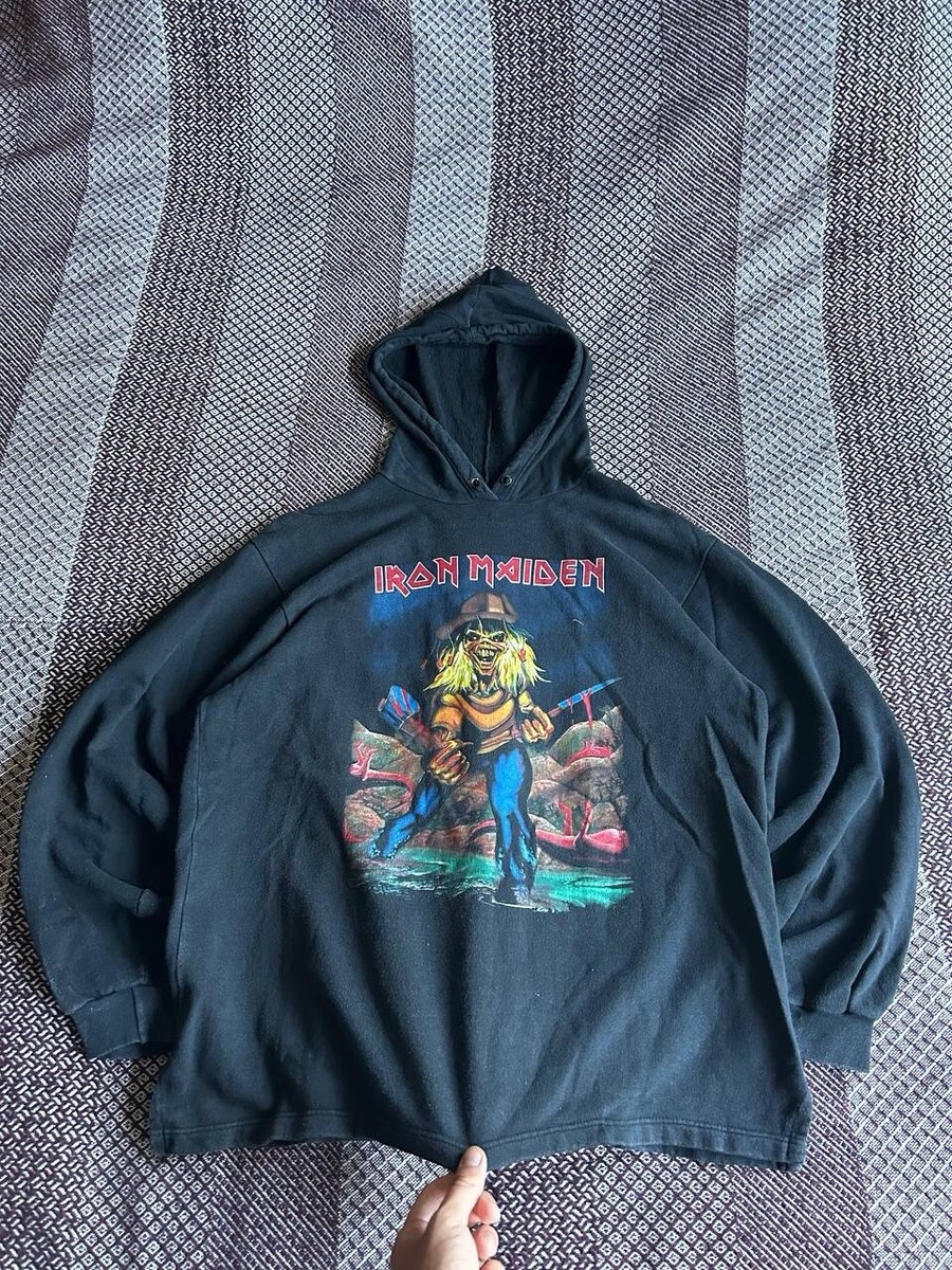 Rare Iron Maiden Hoodie Vintage 90s Rock Size M-L Streetwear Rare Iron Maiden Hoodie Vintage 90s Rock Size M-L Streetwear