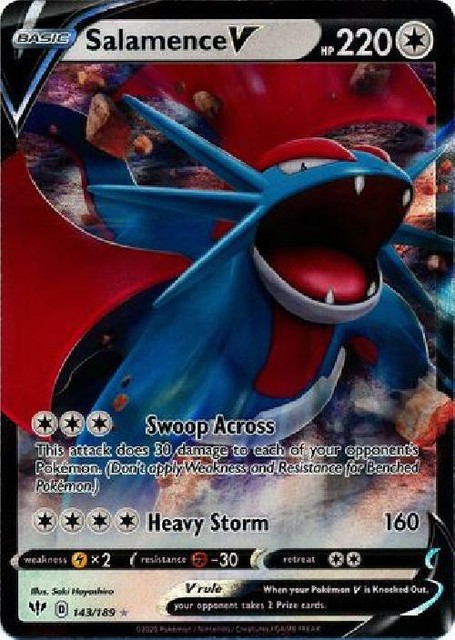 Salamence V 143 1 Pokemon Card Ultra Rare Sword Shield Darkness Ablaze Nm Pokemon Trading Card Game Cards Merchandise Expertindiatours Toys Hobbies