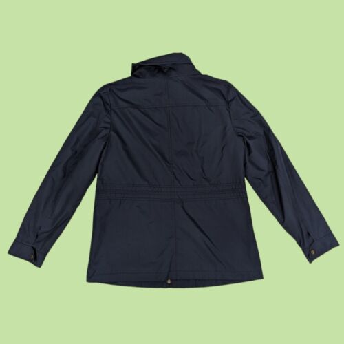 Brooks Brothers 346 Jacket Womens 8 Navy Rain Lightweight Full Zip Snap LS - Picture 2 of 10