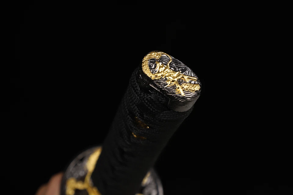 Espada afilada Gold Dragon T10 arcilla de acero templada japonesa samurai Wakizashi Foto 2 de 4