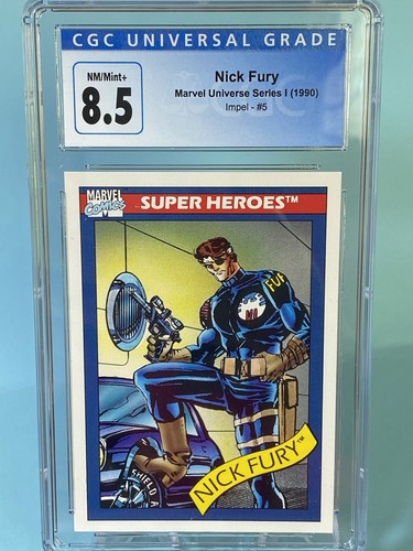 1990 Marvel Universe #5 Nick Fury Super Heroes Graded CGC 8.5 NM/ Mint!!