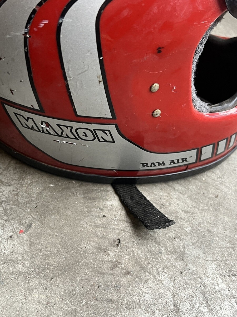 【おすすめ】VINTAGE MAXON MX HELMET Vintage Maxon Mark II LTD Full Face Red Motorcycle Helmet