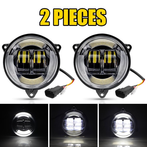 Pair Low Beam LED Headlights with DRL For Can-Am Outlander 500 650 800 850 1000 - Picture 8 of 10