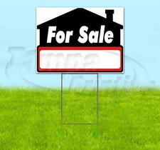 FOR SALE 18x24 Yard Sign WITH STAKE Corrugated Bandit USA BUSINESS REALTY DEALS