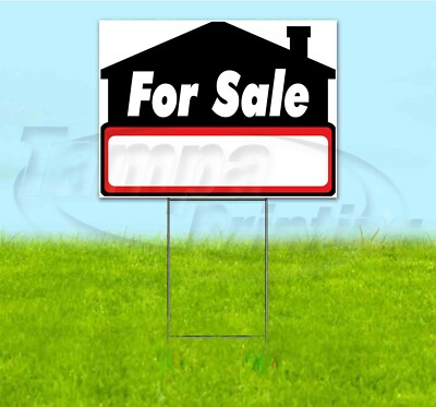 FOR SALE 18x24 Yard Sign WITH STAKE Corrugated Bandit USA BUSINESS REALTY DEALS