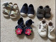 baby girl toddler shoes size 4 Lot Of 5 Pair. 1 pair is new with tags