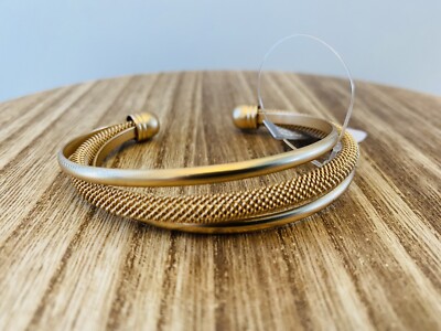 New Chico Triple Bangle Faux Gold Bracelet