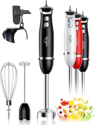 Sangcon Immersion Blender Handheld, 3-in-1 Hand Blender Electric, 400W Handheld