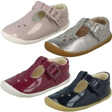 'Girls Clarks'  Casual T-Bar Shoes - Roamer Star