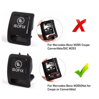 Black Child Seat Hook Anchor ISOFix Cover For Benz C Class W205