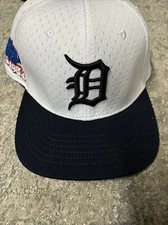 Pro Stand Detroit Tigers Chrome Fitted Hat MLB 1984 World Series Patch Snap Back