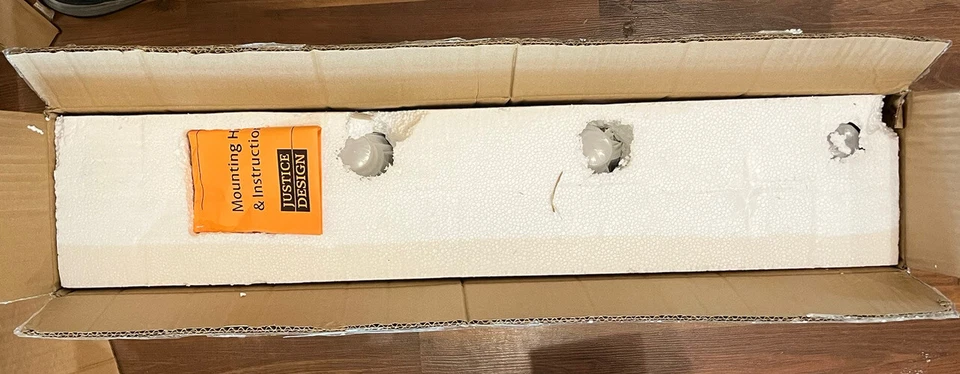 Justice Design Group Nubes 4 luces 33" W LED luz de tocador de baño CLD-8434-55-NCKL Foto 3 de 4