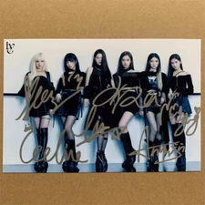 IVE Yujin Gaeul Jang Won Young LIZ Rei Leeseo Autographed Signed Photo Autograph