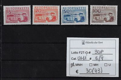 Finnland 1952 Briefmarken für Pakete Unif von 6 bis 9
