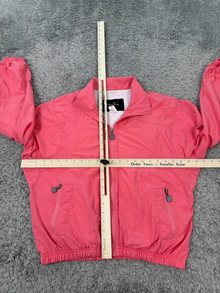 Vtg Kaelin Jacket Womens Medium Pink Full Zip Bomber Windbreaker Snow Ski Coat - Image 4 of 4