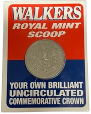 1993 UK BU £5 COIN- CROWN - WALKERS ROYAL MINT SCOOP - COMMEMORATIVE ISSUE