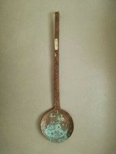 Ancienne écumoire en cuivre art populaire