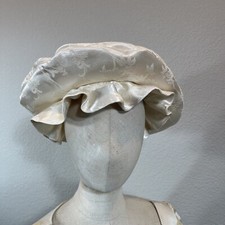 White Ivory Renaissance Hat Romeo Hamlet Shakespeare Queen Duchess Baker