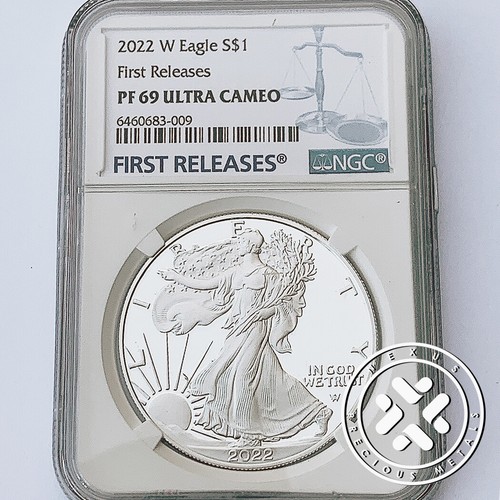 2022 W EAGLE $1 NGC PROOF 69 ULTRA CAMEO SILVER COIN EAGLE FIRST RELEASES - Picture 4 of 5