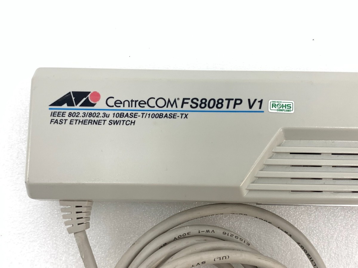 Allied Telesis CentreCom FS808TP V1 Layer 2 Switch (10/100 m) ROHS 