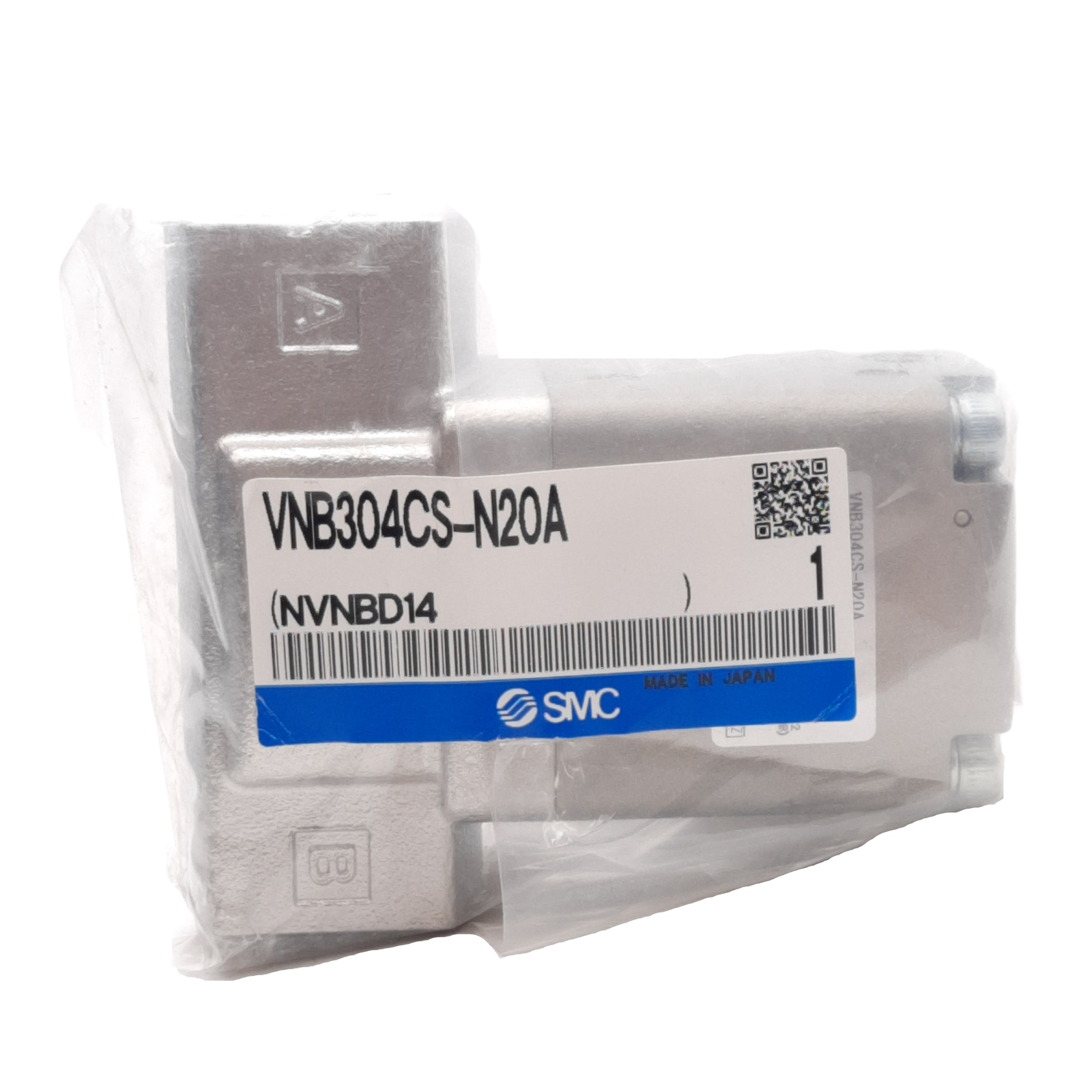 SMC VNB304CS-N20A Process Valve, 2-Way NC, 1.0MPa, ø14mm Orifice, 3/4in NPT #F