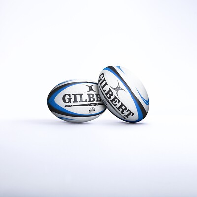 Gilbert Omega schwarz blau Match Qualität Rugbyball Größe 3, 4, 5 - kostenloser Versand