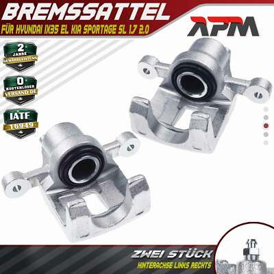 2x Bremssattel Hinten L+R 34mm für Hyundai iX35 EL ELH LM KIA Sportage SL