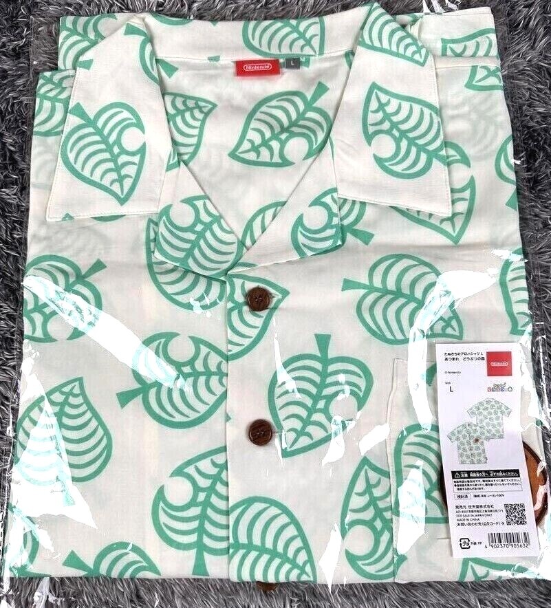 Animal Crossing Tom Nook Aloha Shirt Green Unisex M L kids 130 Nintendo  TOKYO JP