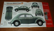 1954 Vw Beetle Deluxe Sedan Spec Sheet Brochure Photo Info Bug Volkswagen