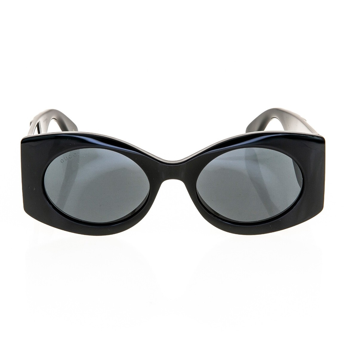 GUCCI MATELASSE 0810 Shiny Black Quilted Chunky Sunglasses GUCCI MATELASSE 0810 Shiny Black Quilted Chunky Sunglasses
