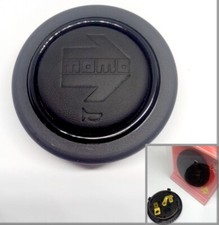 PULSANTE CLACSON VOLANTE SPORTIVO MOMO PELLE COLOR NERO 59MM.