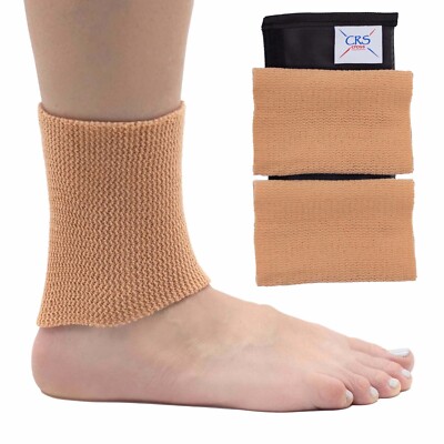 CRS Cross Ankle Gel Sleeves - pair of gel lined fabric sleeves protection EUC