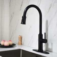 Kitchen Faucet with Pull Out Spraye Blcak