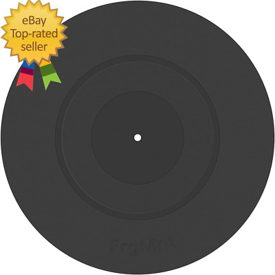 Turntable Platter Mat Black 12-Inch Turntable Rubber Mat Silicone Design for Uni