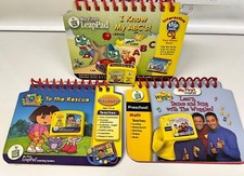 LEAP FROG MY FIRST LEAP PAD 3 BOOKS AND CARTRIDGES PRE-SCHOOL WIGGLES  MORE