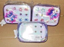 Ballet Dance Accessories set Lot of 3 Jewelry Hair Accessory Zipper Bag Girls