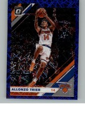 2019-20 Donruss Optic Allonzo Trier 93   New York Knicks Blue Velocity