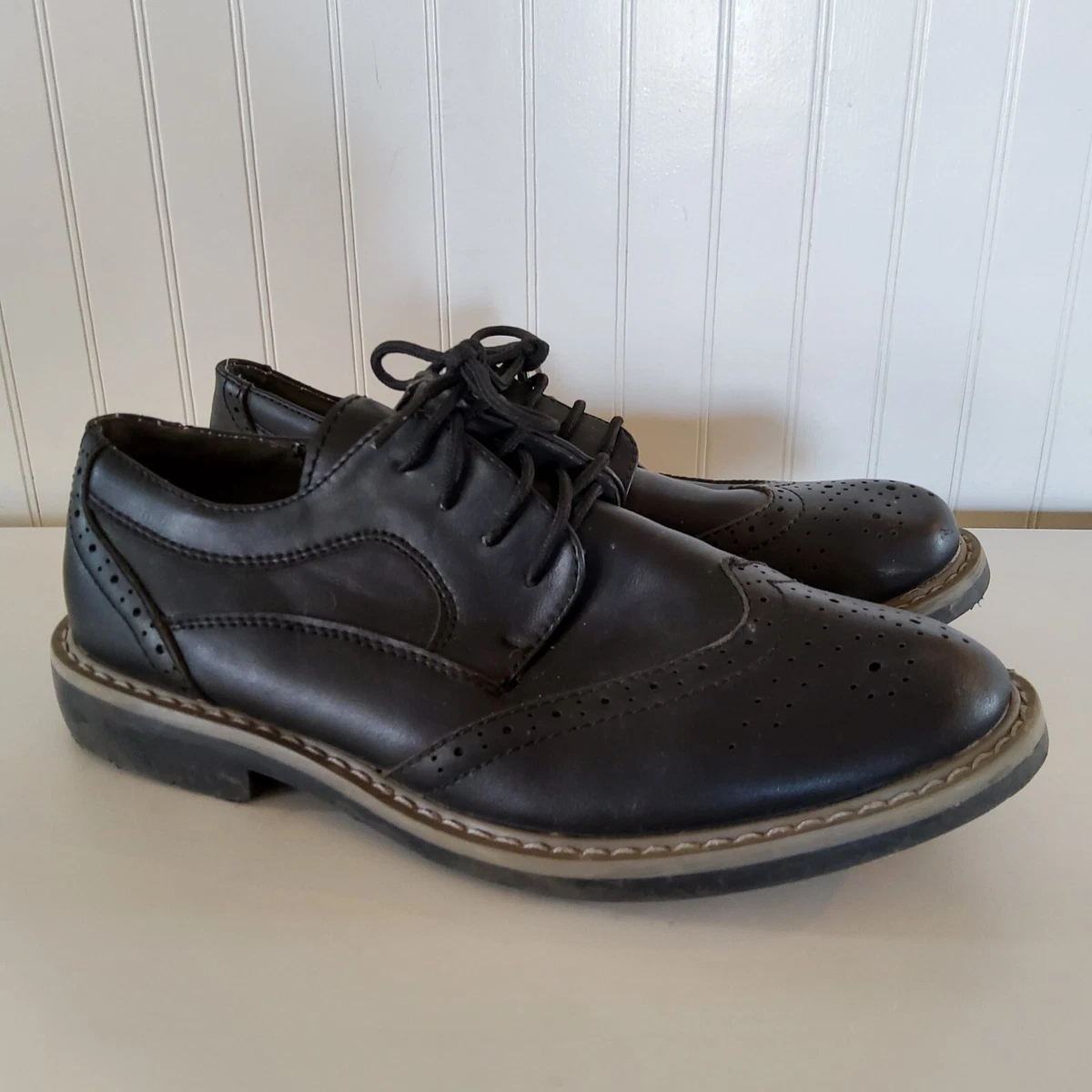 Kenneth Cole Reaction Black Wingtip Dress Shoes for Men for 