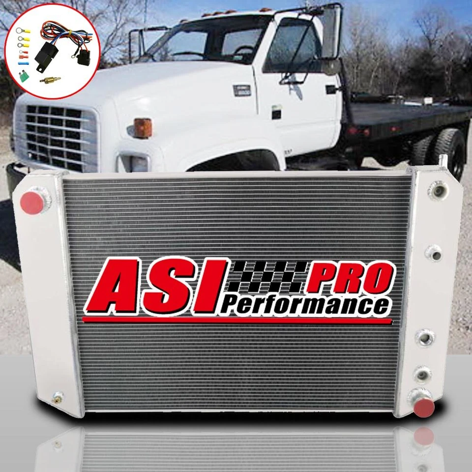 3 Row Aluminum Radiator For 1991-2001 1999 Chevy GMC C6500 C7000 Topkick Kodiak Foto 2 de 4