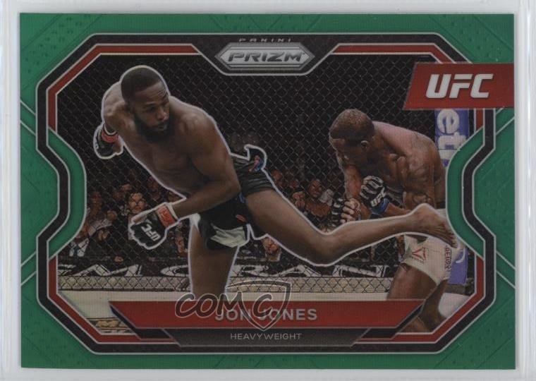 2021 Panini Prizm UFC Green Prizm Jon Jones #101 05or
