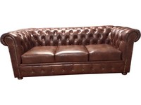 Luxus Chesterfield Sofa 3 Sitzer Couchen Lounge Sofas Couch 230Cm Stoff